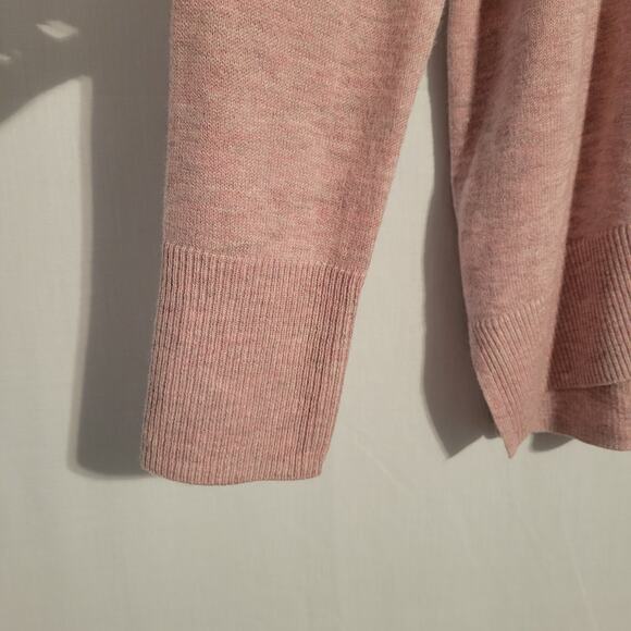 H&M L.O.G.G. wool blend oversized crew neck sweater top size S heathered pink - Picture 5 of 9
